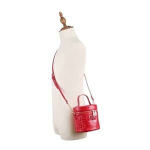 Juicy By Juicy Couture Red Jet Set Bucket Crossbody Bag